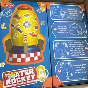 summer Rocketship sprinkler for water fun for kids of all ages